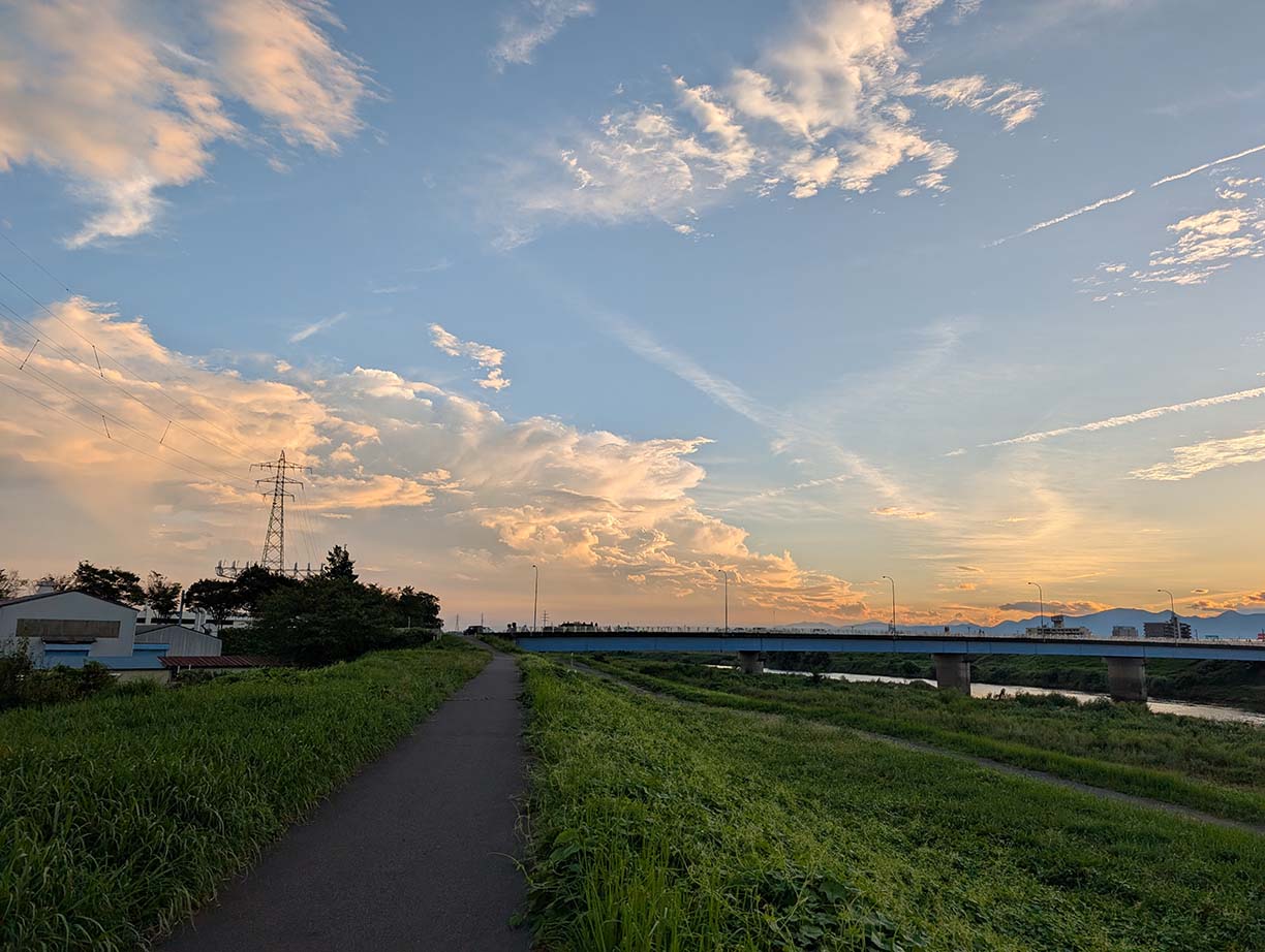 阿武隈川の河川敷